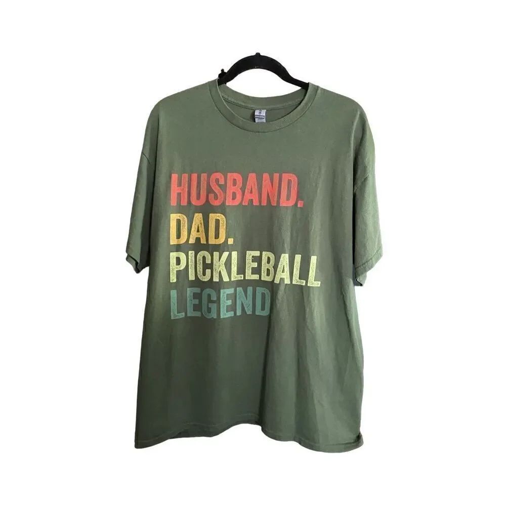 Gildan men’s semi graphic Pickleball green shirt sleeve T-shirt/XL